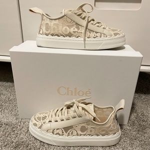 Chloe Lauren Logo Lace Sneakers